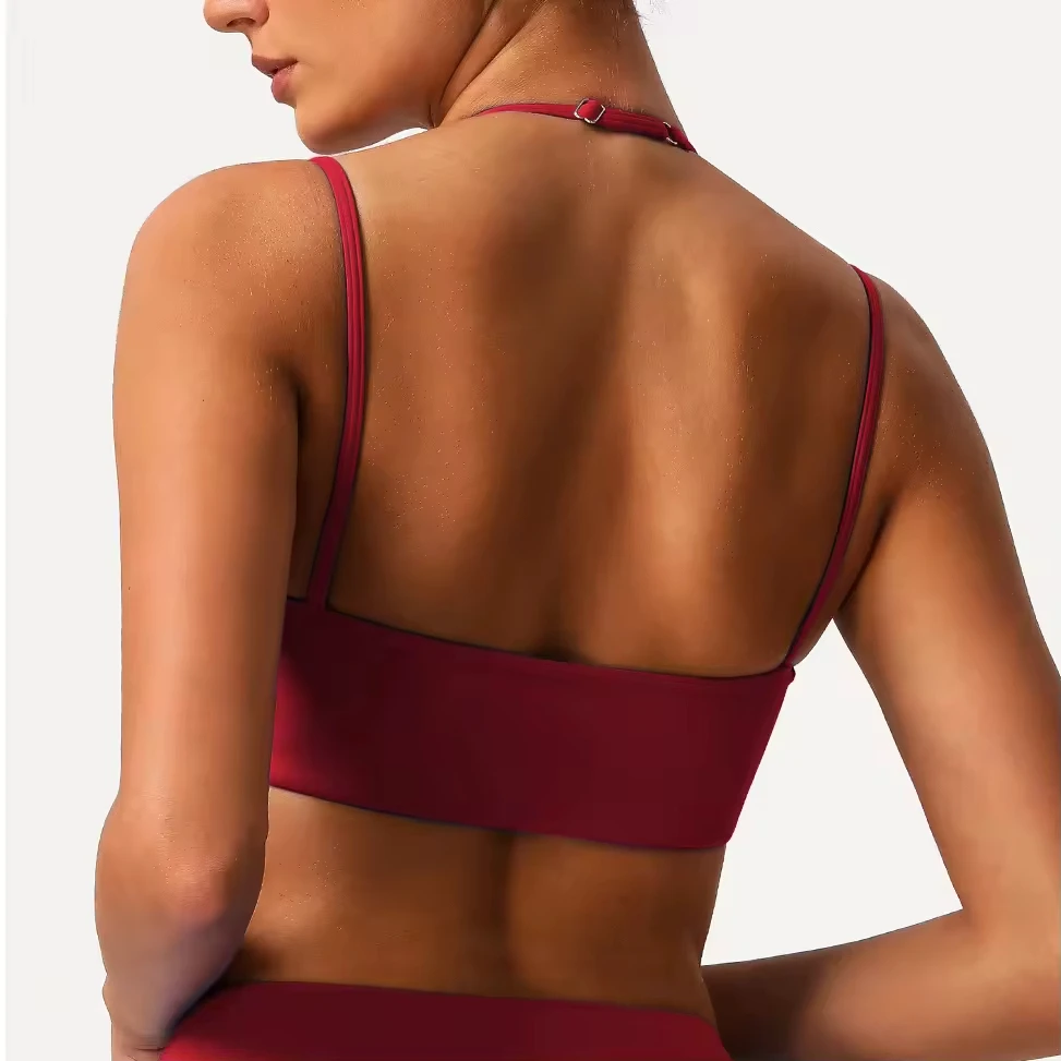 Quick Dry Shockproof Push up High Support Fitness Top XL Four-way Stretch Gym Print Spandex Sports Bra