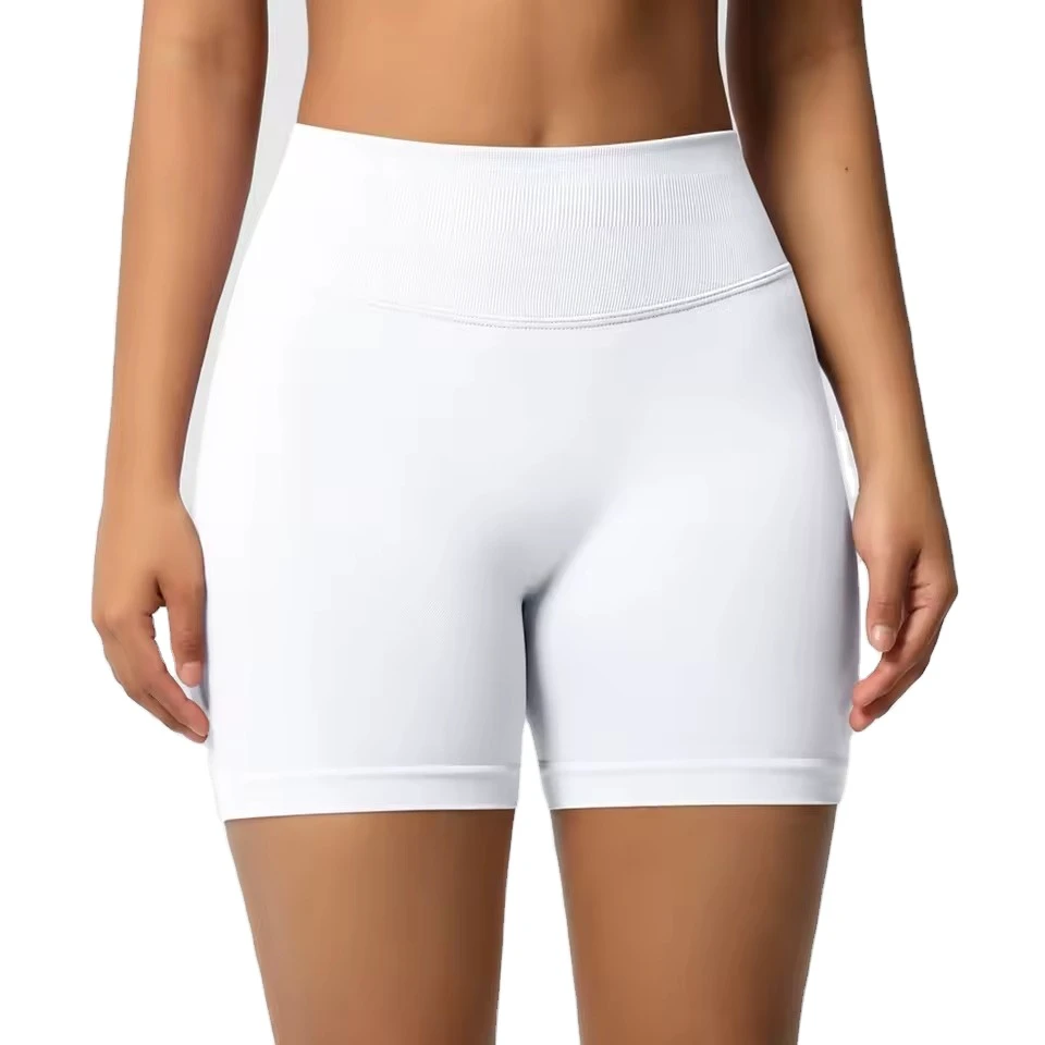 Women Yoga Short Push up High Waist Gym Shorts Sport Fitness Workout Butt Lifting Short Tight in White