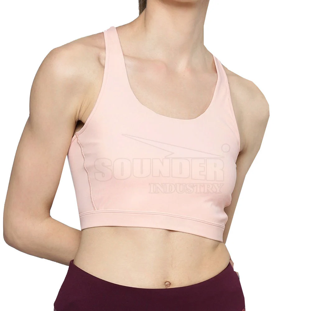 Women's Lightweight Custom Made Breathable Quick Dry Gym Bra with Medium Support Spandex/Polyester for Fitness Use