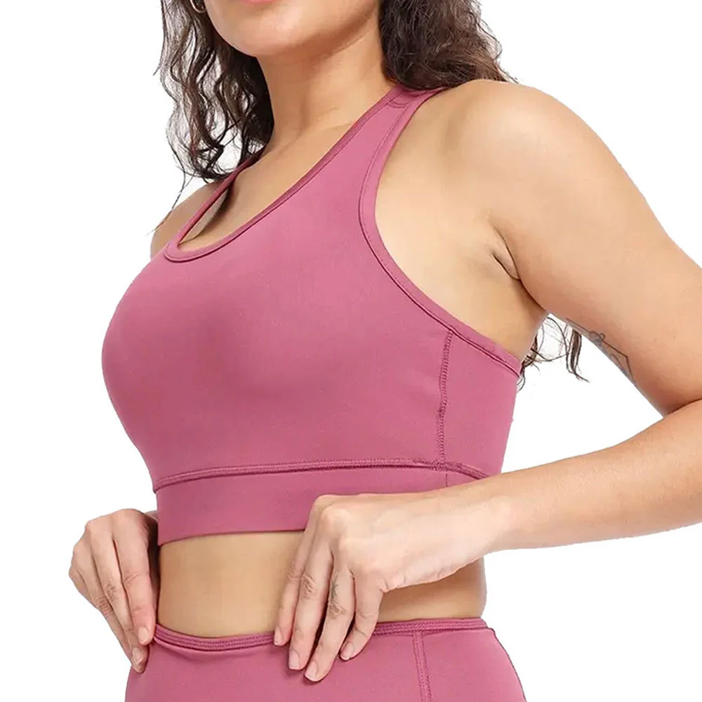 Lightweight Custom Design Simple Sports Bra with Smooth Support Eco-Friendly & Breathable for Daily Exercise and Yoga Sessions