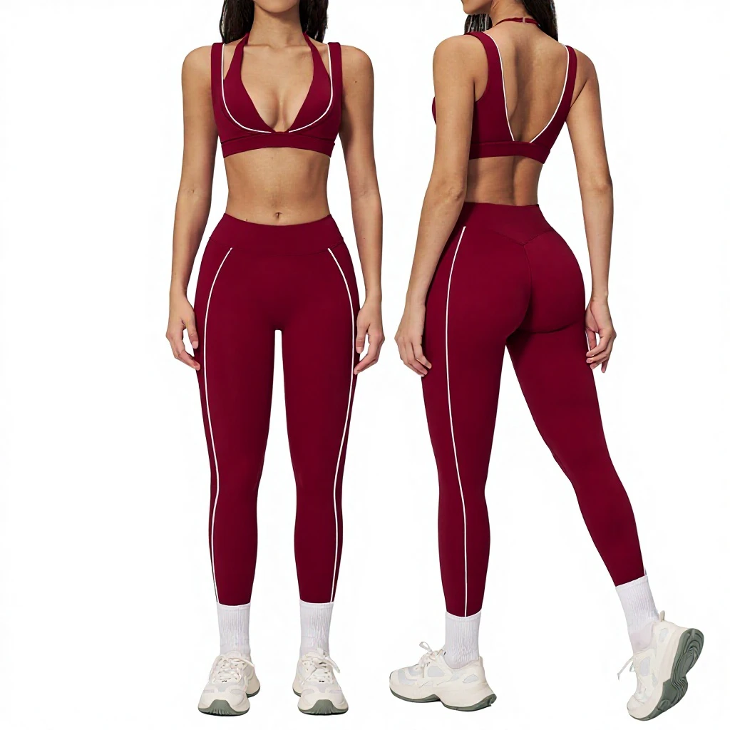 Women's Yoga Fitness Suit 4-Piece Set Print Spandex/Nylon Four-Way Stretch Lightweight Breathable Quick Dry High Waist 5079