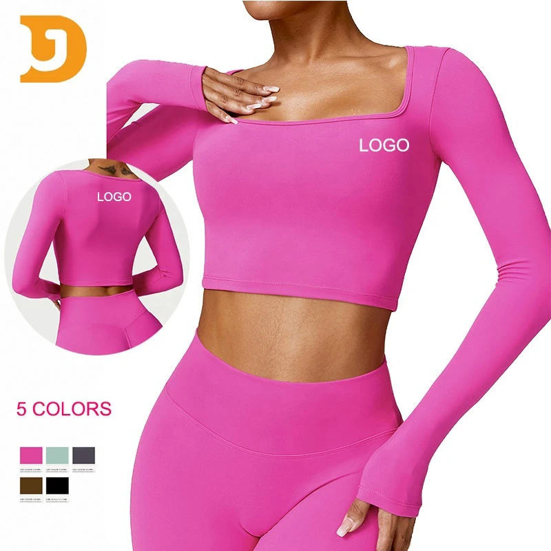 Hot Selling Gym Sportswear Women Sexy Sports Bras Active Sports Long Sleeves Top Scrunch Butt Pants Workout Yoga Top for Women