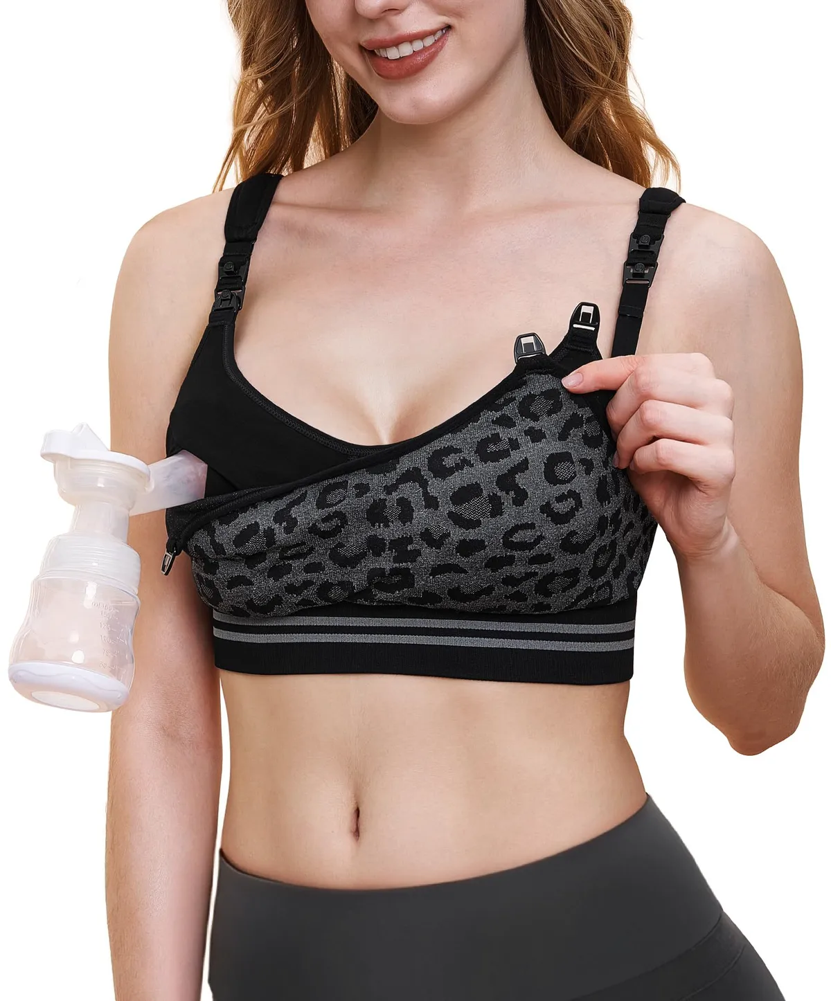 High Quality Mom Antibacterial Pumping Maternity Nursing Bra CustomLeakproof Wireless Removable Breastfeeding Lingerie For Women