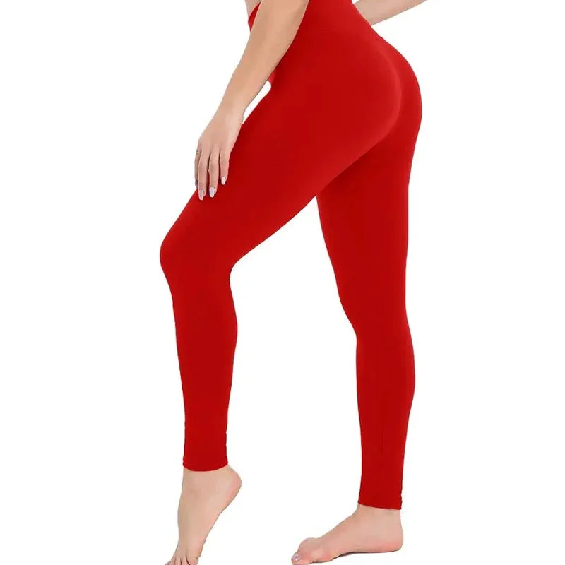 Wholesale Women's High Waist Satin Leggings Soft Tight Tummy Control Breathable Eco-Friendly Fitness Custom 23 Colors AND1 Yoga