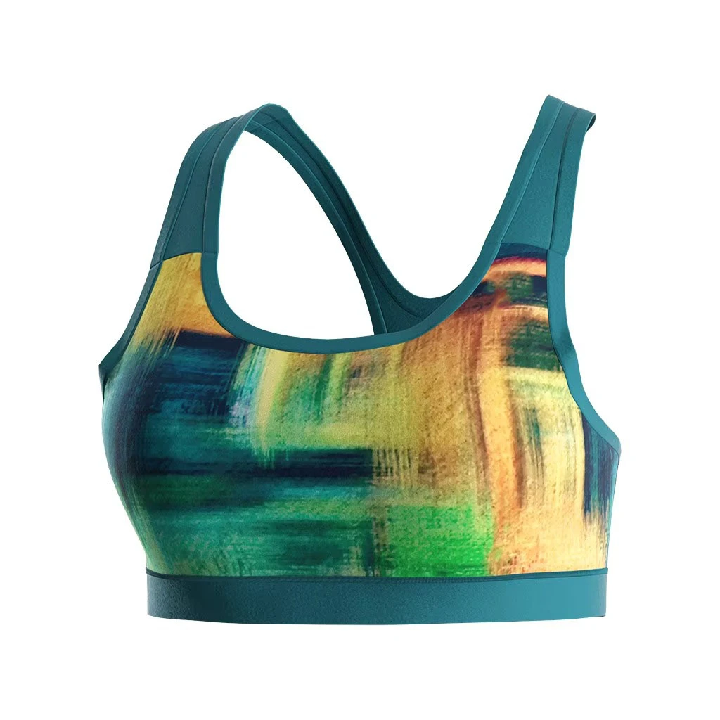 OEM Custom Logo Plus Size Womens Sports Bra High Quality Breathable U Neck Cross Back Yoga & Running Workout Bra