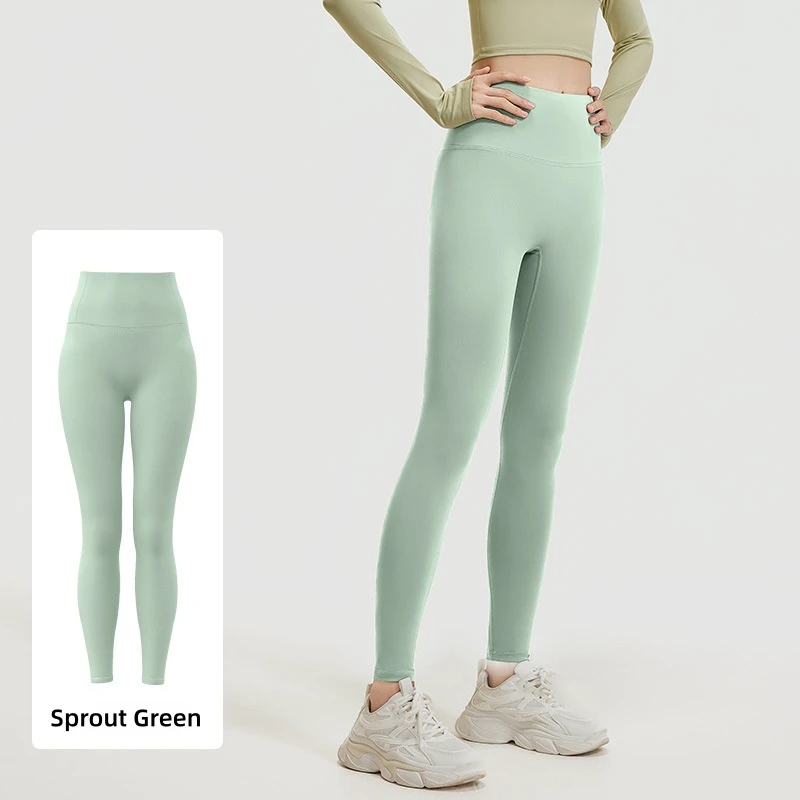 High-waist Breathable Ankle-length Yoga Pants with Four-way Stretch, Quick-dry, Gym Leggings, Custom High Quality