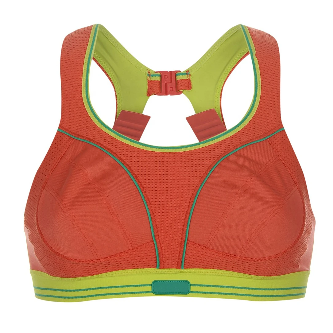 Spandex/Nylon High Support Anti-Bacterial Quick Dry Simple Lace Sports Bra for Women Front Customized Logo Adjustable Strapless