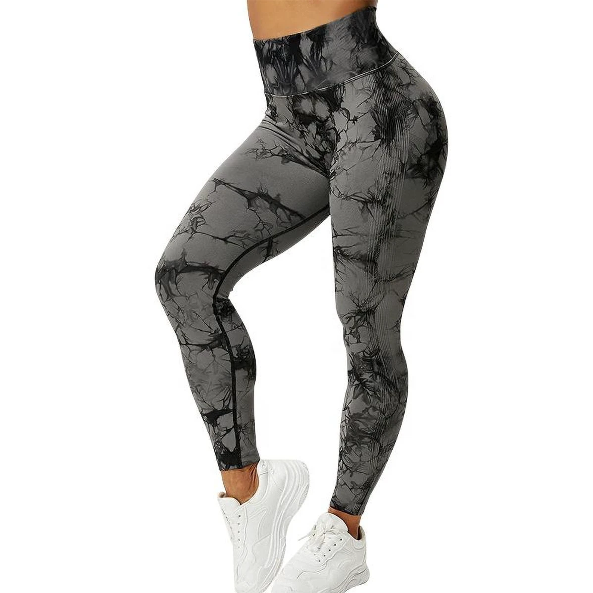 Custom High Waist Nylon Spandex Yoga Leggings Full Length Lightweight Moisture Wicking Fitness Tights Workout Wholesale
