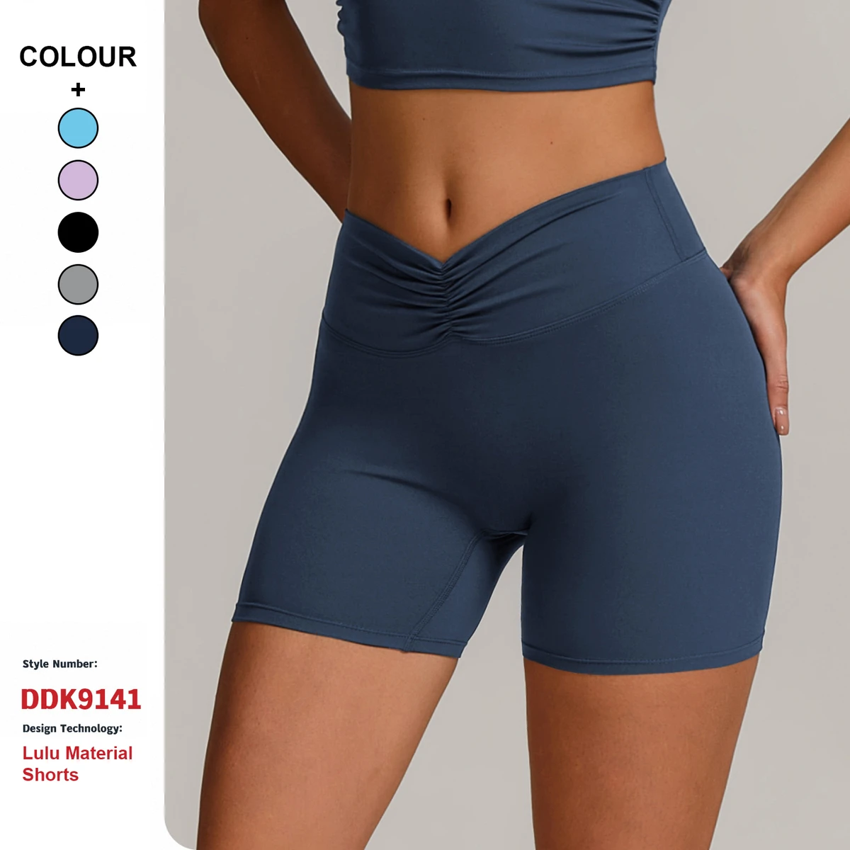 Custom High Quality Quick Drying Hip Lift Yoga Shorts High Waist Tight Butt Lift Pants Women Gym Fitness Sports Yoga Shorts