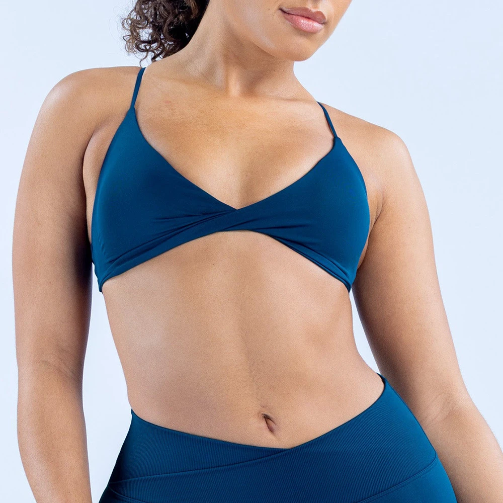 CIYING New Trend Twist Front Seamless Gym Bra High Support Strappy Open Back Tight Yoga Bra for Women