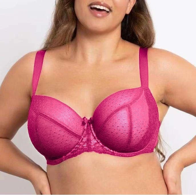 High Quality Plus Size Women's Halter Collar Bra Thin Padding Full Cup Intimates Accessories Sizes 75-95 D E F G H I J Lace 3XL