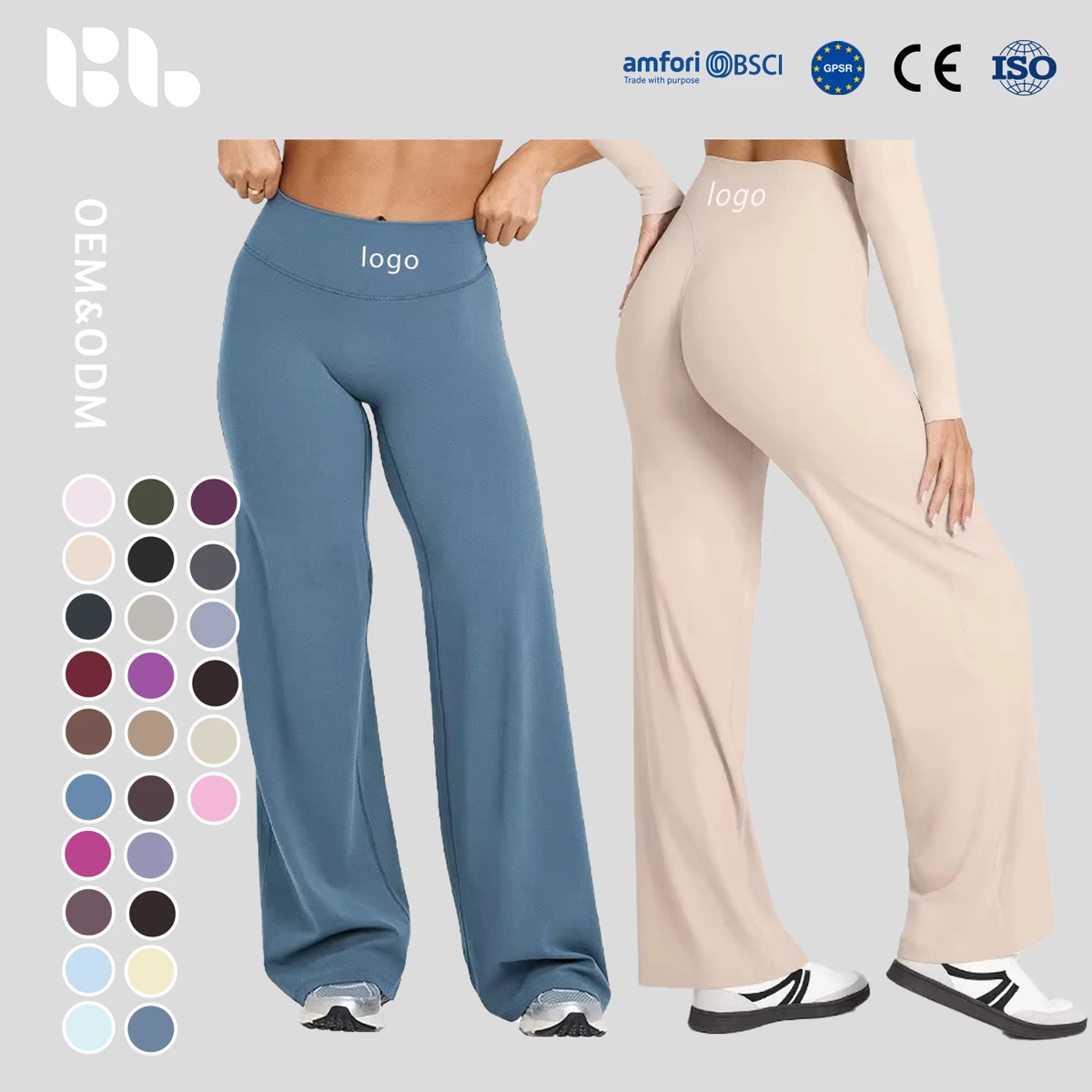 Women's High Waist Solid for Yoga Pants Breathable Straight Leg Loose Slimming Sports Outdoor Fitness Clothing