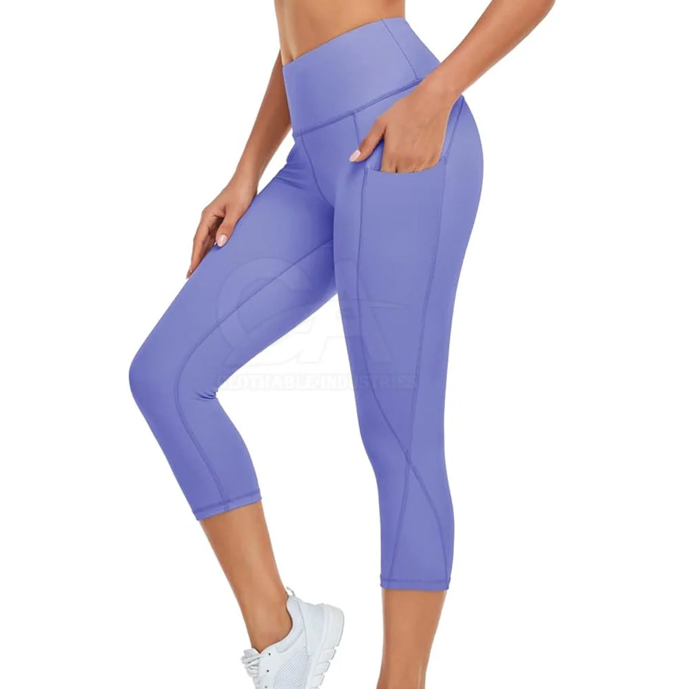 Women Workout Yoga Seamless Capri Leggings Lightweight Women Leggings Best Price Spandex / Nylon Capri Leggings