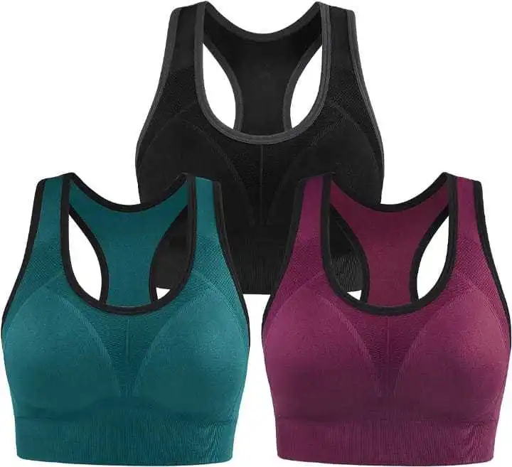 Women Yoga Gym Clothing Sports Bra Quick Dry Seamless Streetwear Fashion Teen Girls Without Padding Bra