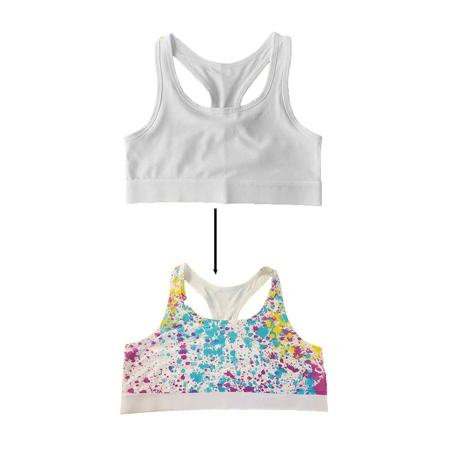 Womens White Blank Sports Bra for Sublimation