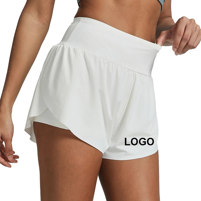 High Waist Breathable Stretch Fitness Shorts Summer Lightweight Running Training Quick Drying Yoga Shorts for Women