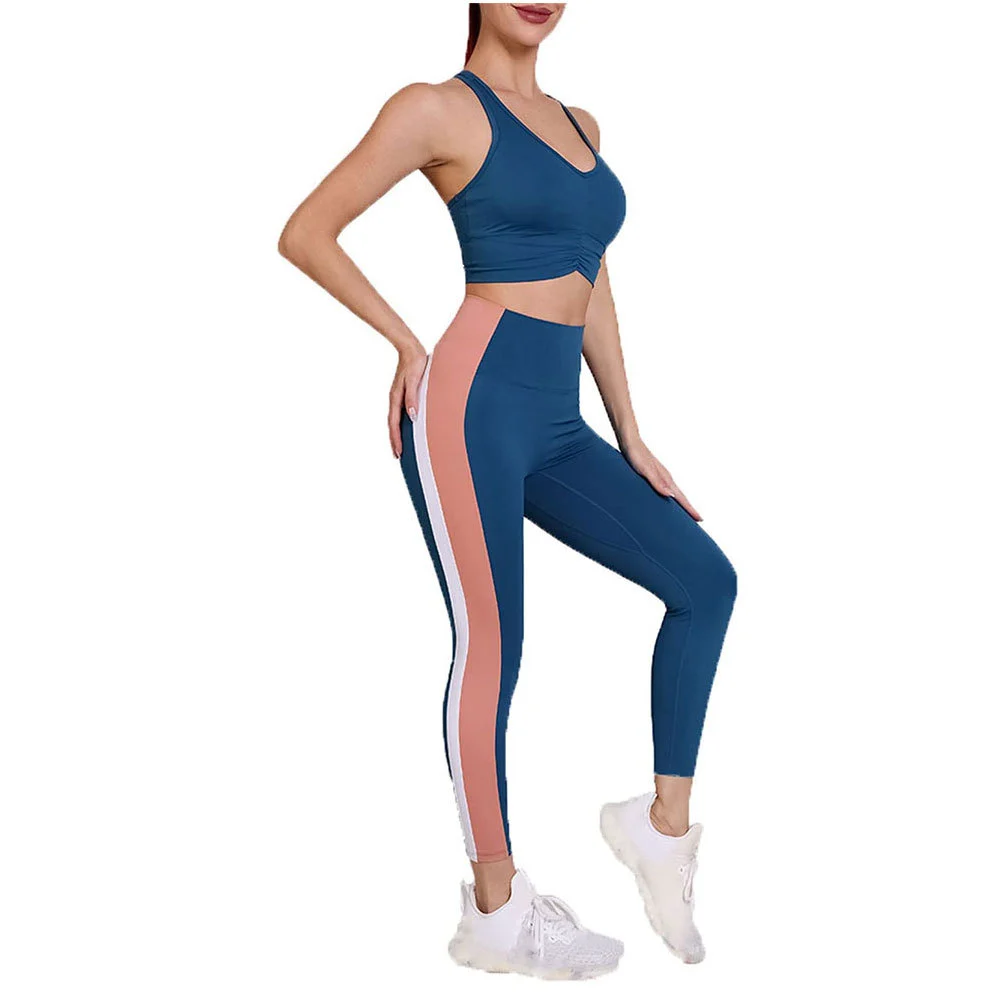 Women's Workout Gym Fitness Yoga 2 Piece Set Solid Spandex/Polyester Eco-Friendly Breathable Casual Oversized Yoga Bra Leggings