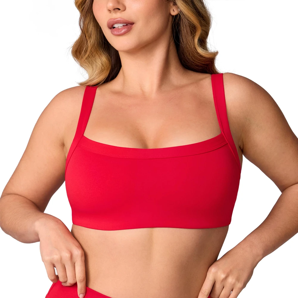 High Support Simple Yoga Sports Bra Custom Logo Front Soft Breathable Sports Bra Gym Fitness Breathable Quick Dry Sport Bra