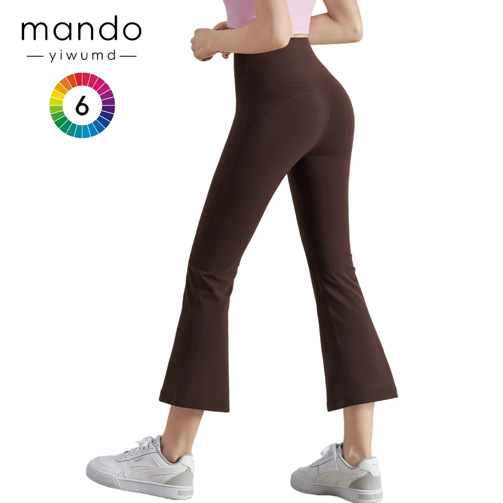 Unique Personality High-waisted Short Flare Leggings High-Quality Nylon Spandex Soft Comfortable Flare Yoga Pants