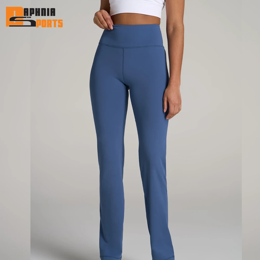 New Fashionable High Waisted Tight Waist Cross Thin Waistband Flared Pants For Womens Running Body Yoga Fitness Pants