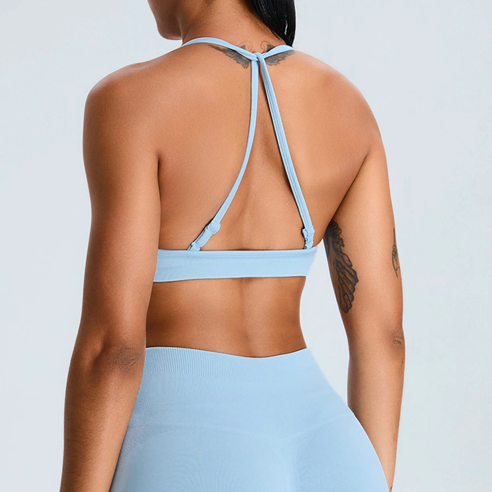 CIYING Custom Logo Women Seamless Crop Top Sports Bra High Impact Adjustable Straps Fitness Gym Workout Yoga Bra