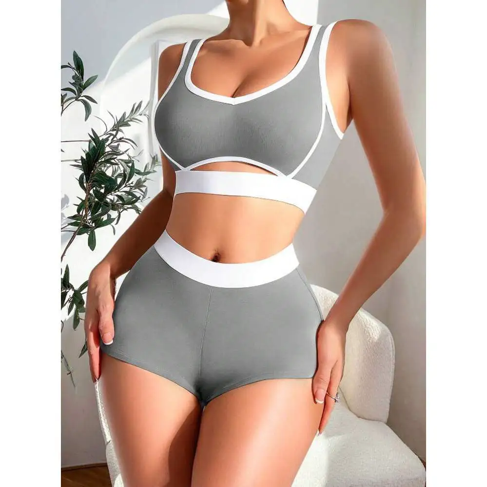 1set Women Sports Bra Set Yoga Sports Bra Can Lift The Buttocks And Tighten The Abdomen