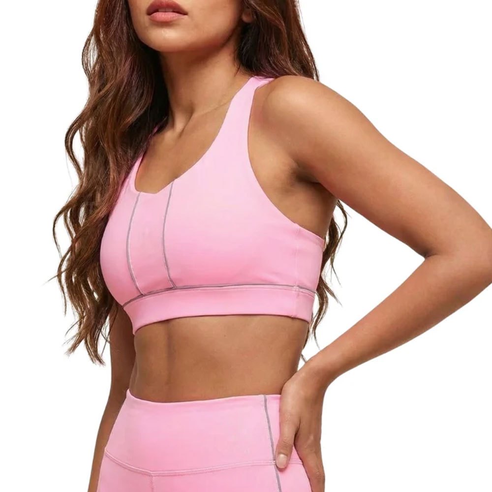 Breathable Lightweight Eco-Friendly Simple Sports Bra Sweat-Wicking Fabric Front Providing Ultimate Comfort Support for Women