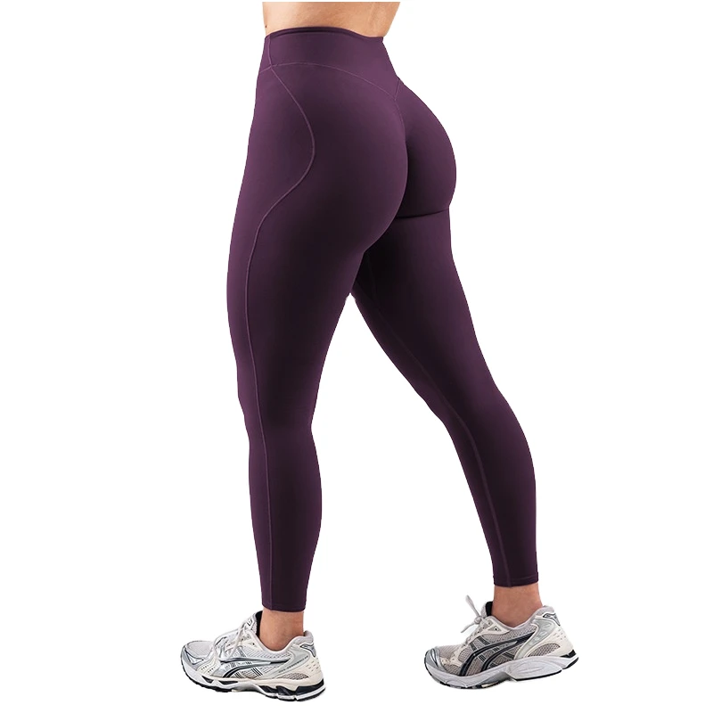 Women's High Waist Hip Lift Solid Lightweight Yoga Pants Breathable Ankle-Length Nylon Spandex Pilates Fitness Wear