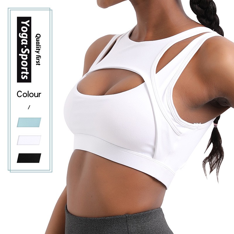 Women's Lightweight Soft Breathable High Support Sports Bra Workout Fitness Yoga Gym New Fashionable Seamless Quick Dry Front