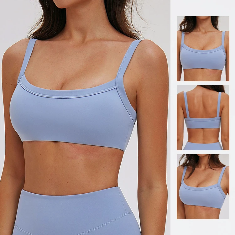 Double-strap Yoga Bra, Hollow Back Tight-fitting Sports Bra, Worn As Outerwear for Running and Fitness Activities