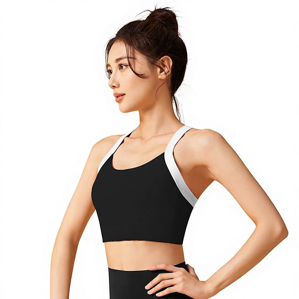 One-piece Backless Sports Bra, High-strength Shockproof, Waist-slimming, Bust-enhancing Women's Fitness Vest