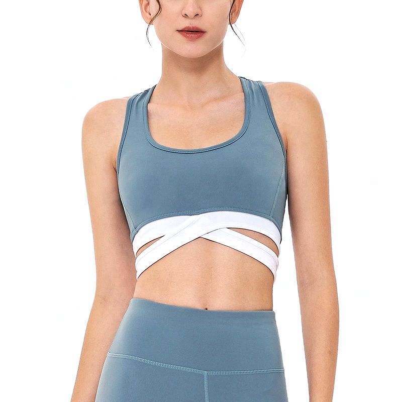 Sports Bra High-Strength Shock-Proof Push-Up Training Adjustable Shoulder Strap Breathable Plus