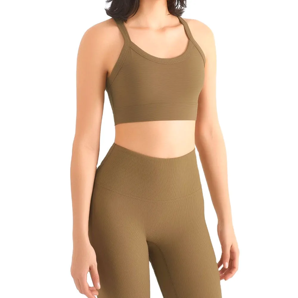 Women's Customized Mid Waist Breathable Fitness Clothing Gym Running Set Yoga Sport Leggings Waist 2 piece set womenWomen's Sets