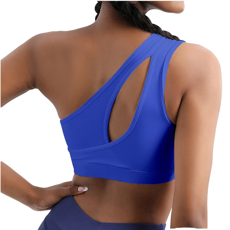 Women's High Support Breathable Adjustable Strap Yoga Sports Bra with U-Neck for Gym Activewear