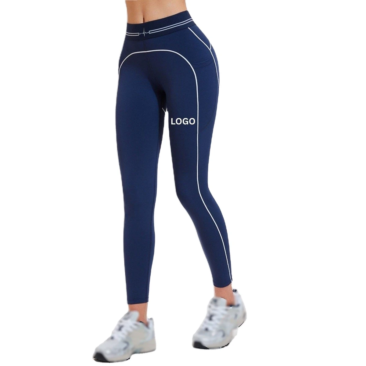 Custom High-Waisted Yoga Leggings for Women with Pockets Tummy Control Slim Fit Cropped Fitness Pants for Running, Gym & Cycling
