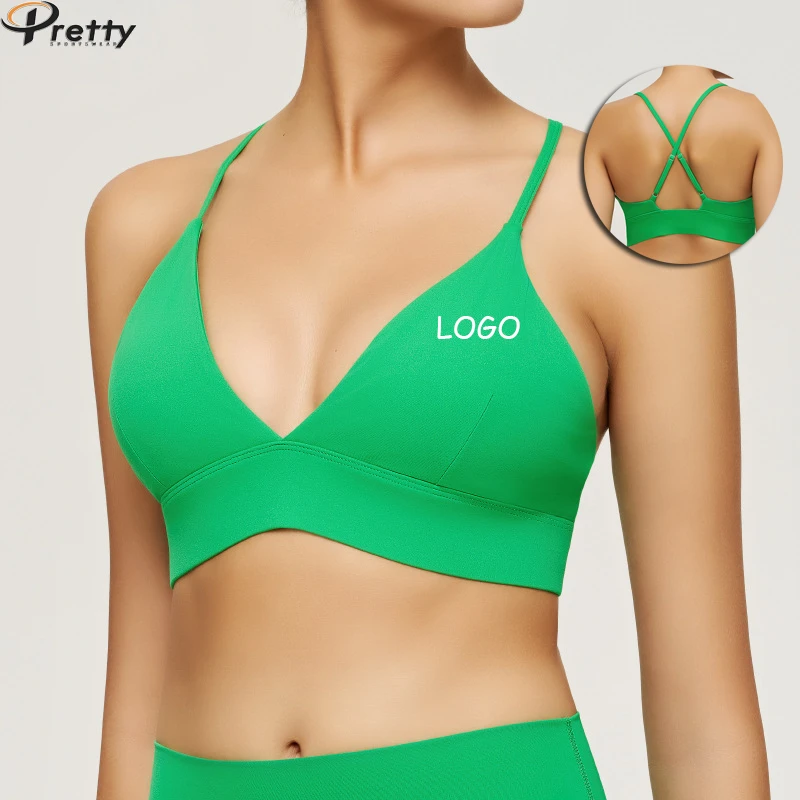 Sexy Push up Open Back Adjustable Straps Sports Bra High Impact Womens Gym Fitness Sportswear Yoga Sports Bra Womens Underwear