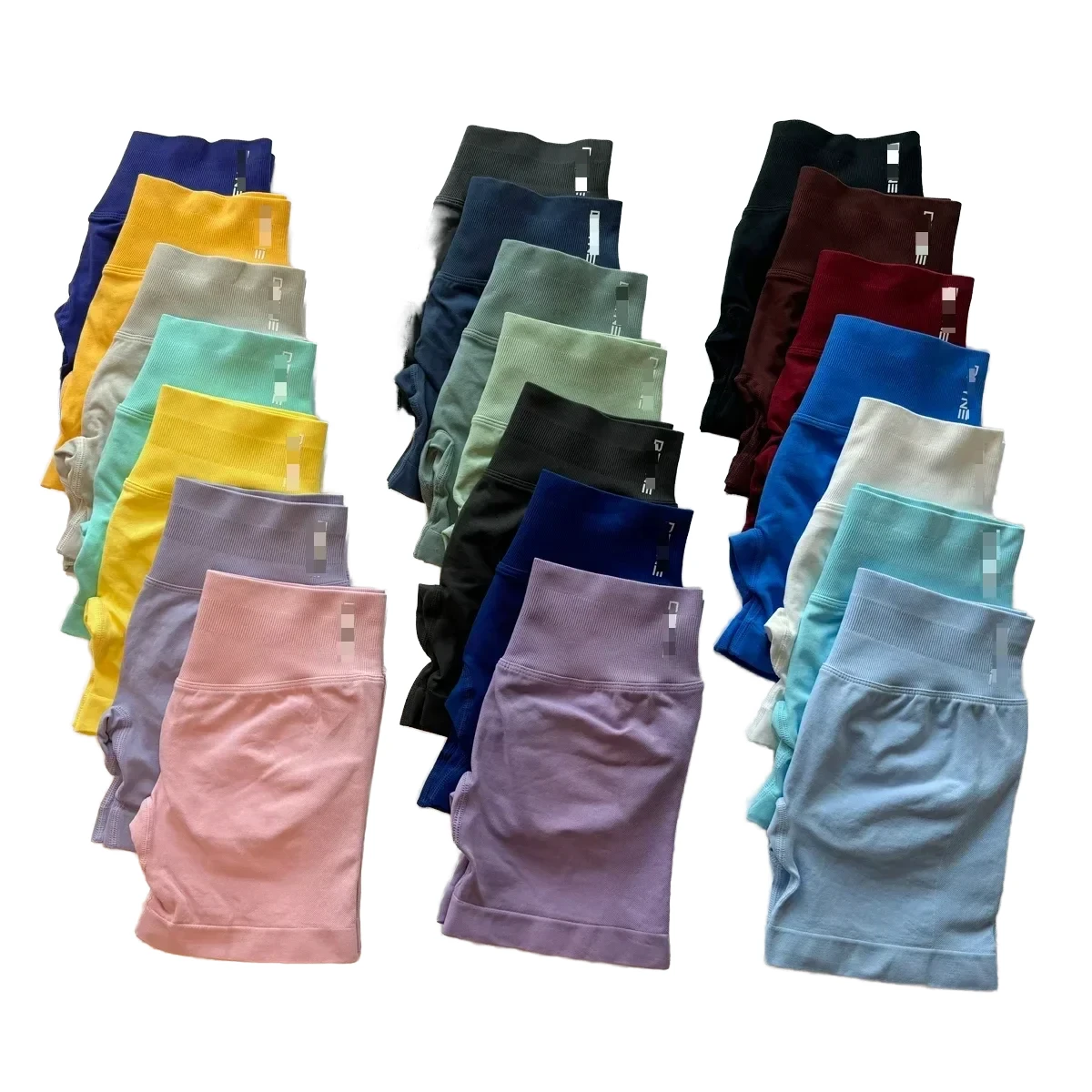 Custom Logo Gym Impact Shorts with Low Ribbed Band High Waist Yoga & Gym Workout Shorts Scrunch Bum Booty Running Shorts