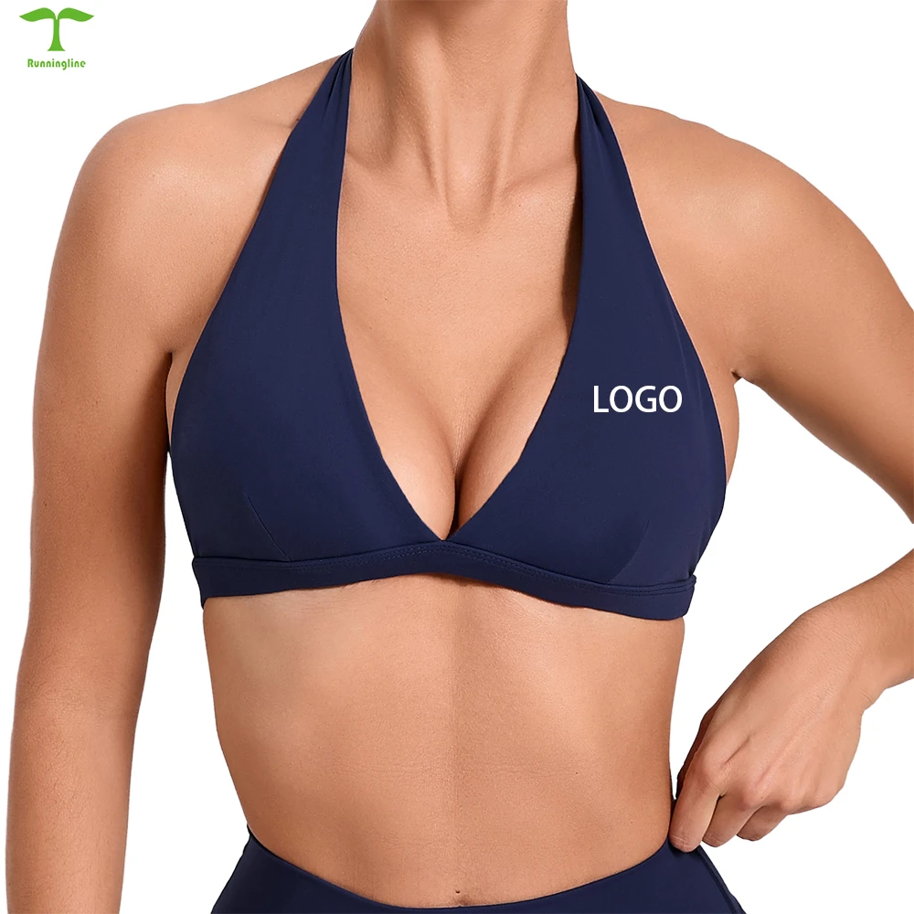 Ladies Deep V-shape Teen Sport Hot Sexy Xxxx Sports Bra Comfortable Breathable Strap Yoga Backless Bra for Women Yoga Wear
