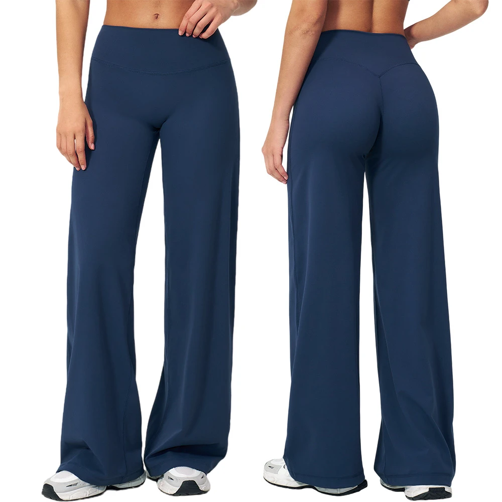 CIYING Wholesale Women High Waisted Wide Leg Yoga Pants Custom Logo Brushed Soft Loose Fit Straight Yoga Leggings Pants