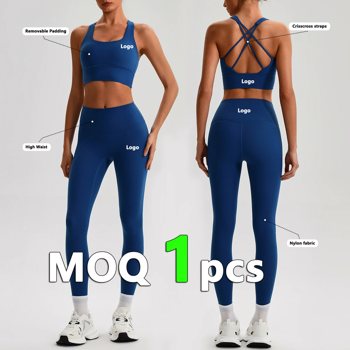 Factory Wholesale Nylon / Spandex Sexy Open Back Sports Bra Tight High Stretch Fitness Clothing Cross Straps Yoga Bra for Women