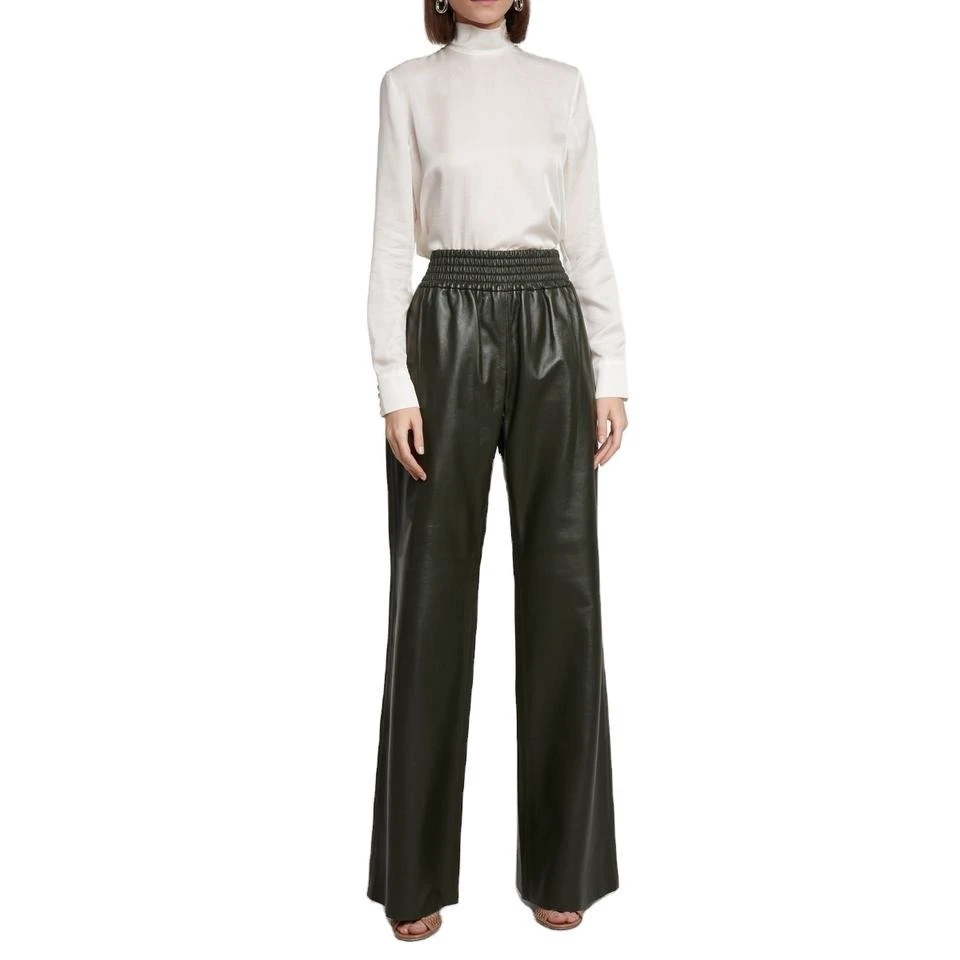 Fashionable Solid Color Elastic Waist Mid Rise Women's Cargo Pants Flat Front Vintage Breathable Winter Canvas Design