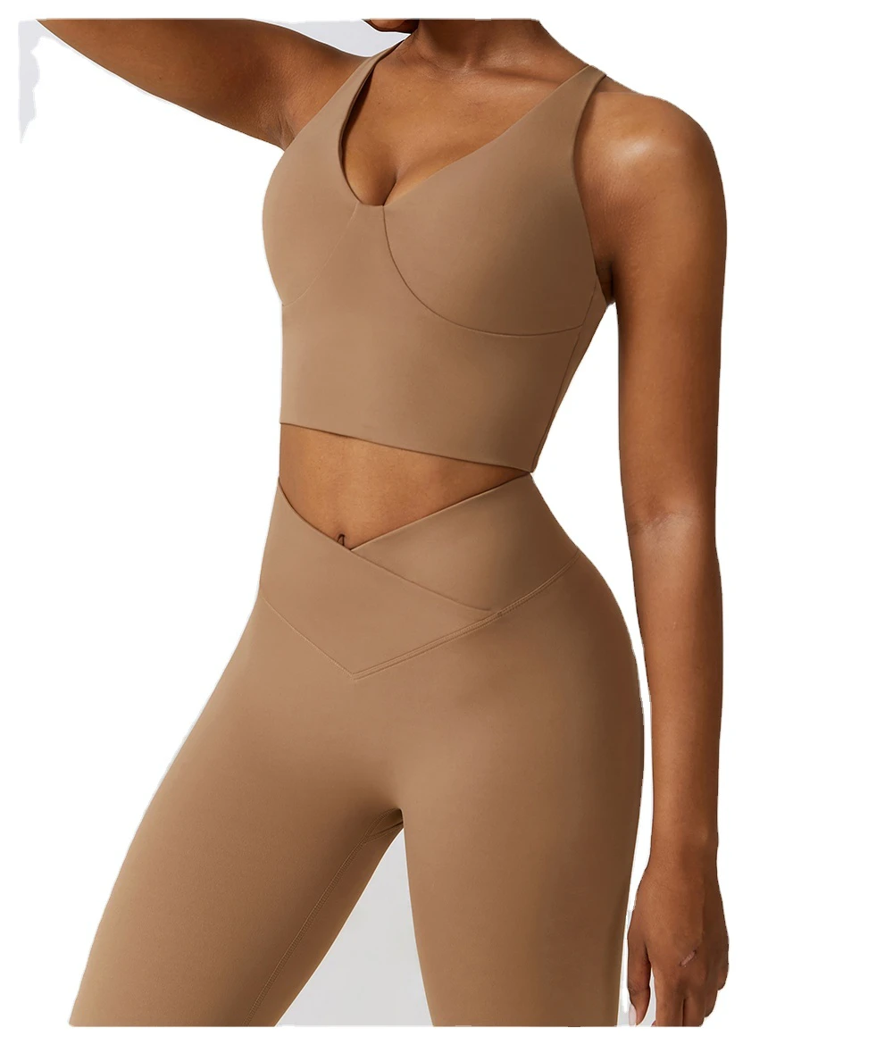 Custom Logo Running Yoga Bra Hot Sexy Sports Fitness Wear High Support Woman's Sports Bra