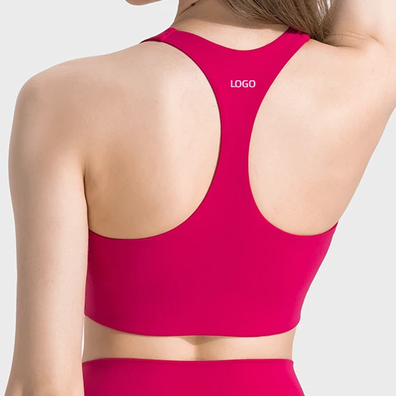 Top Seller H-shaped Beauty Back One-piece Fixed Cup Sports Underwear for Women Pilates High Elastic Nude Feel Sports Bra Bra