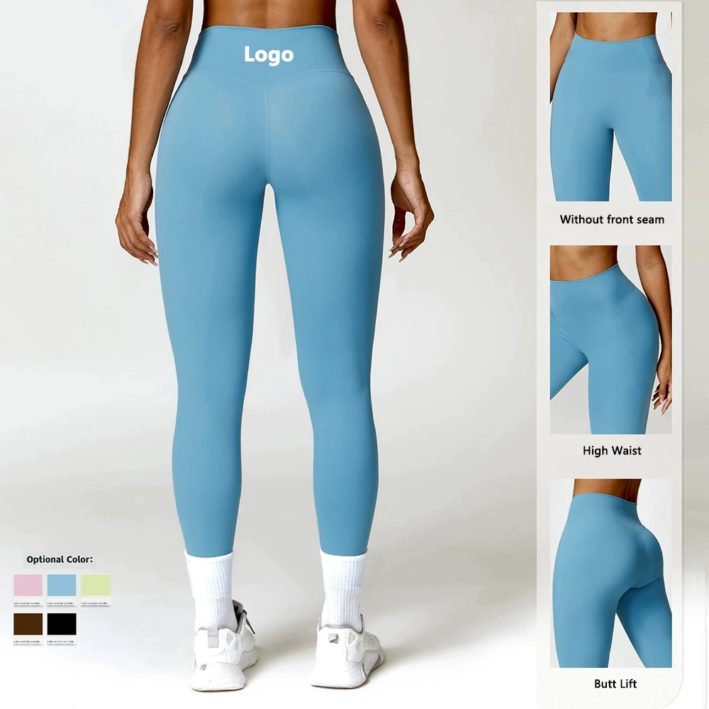 Custom Quick Drying Tight High Waisted Yoga Pants Hip Lifting Fitness Pants Naked Wearing of Running Sports Pants