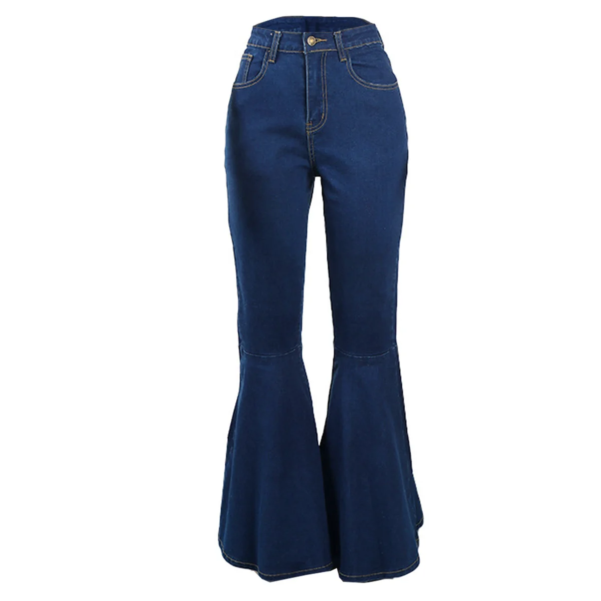 Vintage Denim Boot Cut Jeans for Women Slim Fit Flared Trousers High Waist Stretchy Denim Pants Casual Chic Fashion