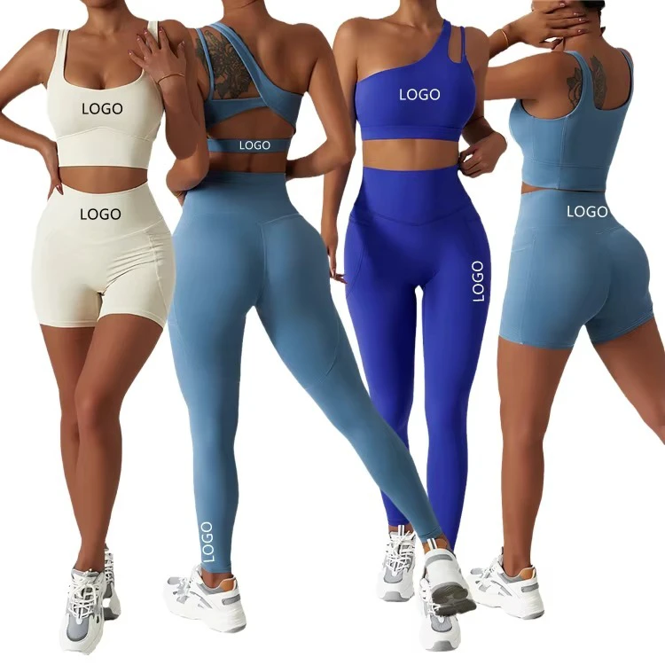 seamless high waist workout stretchy breathable leggings top fitness activewear flexible stylish Yoga Set
