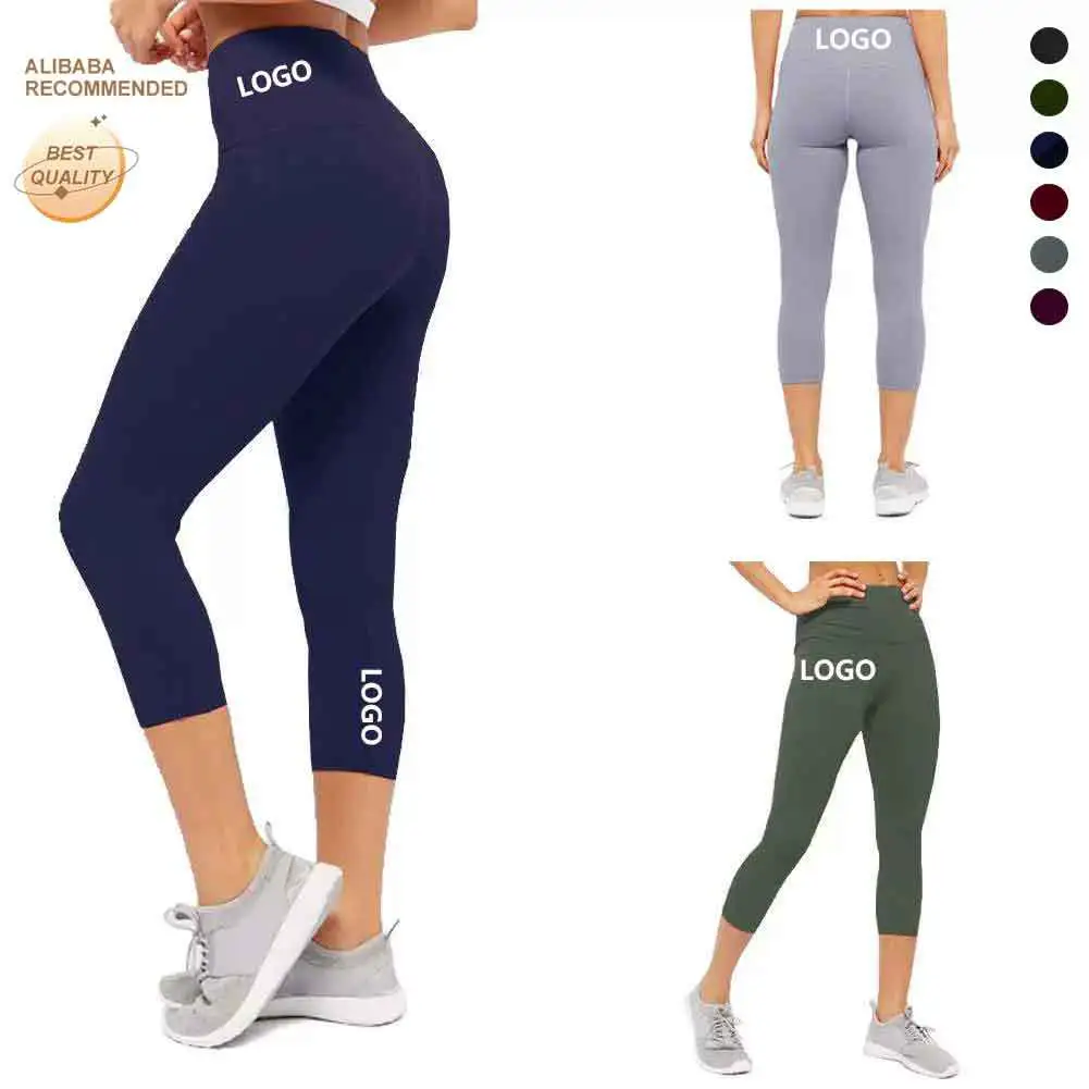 Spring Summer New High-waisted Yoga Pants Capri Pants Female Peach Lift Buttocks Leggings Running Sports Fitness Legging