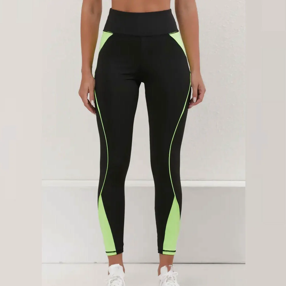 Customized Winter Casual Women Yoga Leggings Breathable Bamboo Fiber Mesh Mid Waist Solid Sublimation High Quality Knee-Length