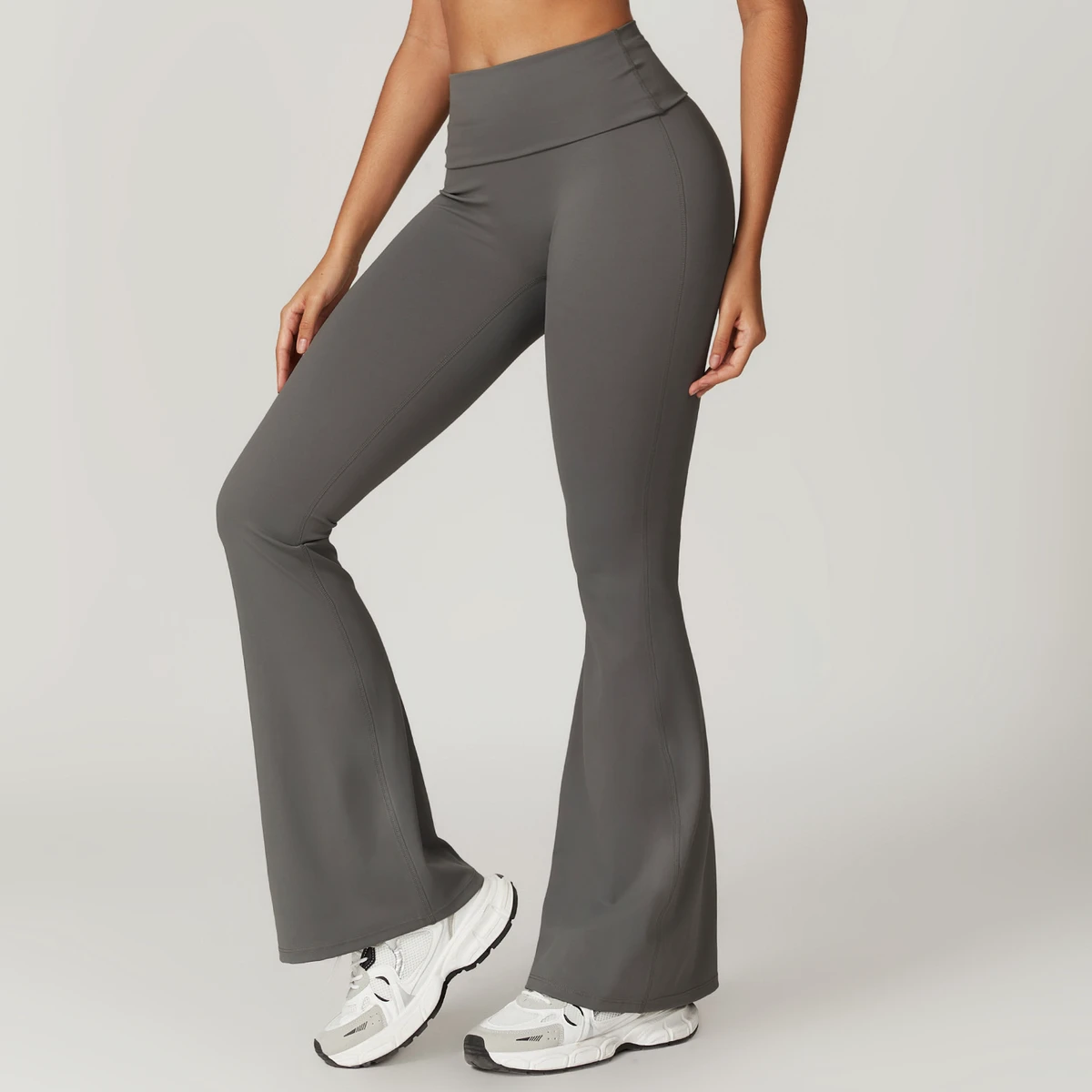 Womens Plus Size Gym Leggings Compression Women Sportswear Workout Flared Yoga Pants