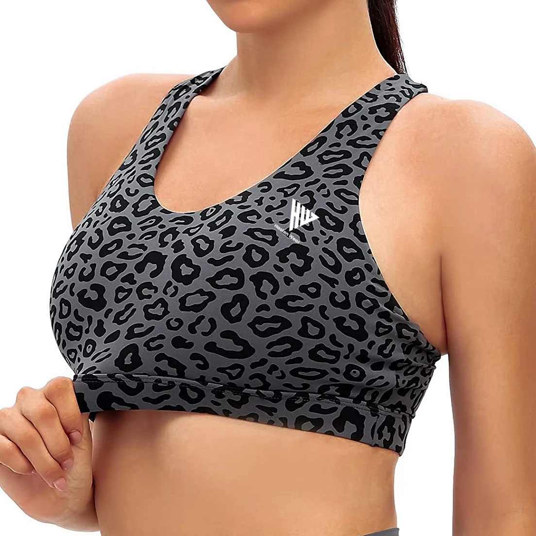 Customized Design Printing Sports Bra Fashionable Wide Straps Top Sale Product Gym Clothing Crossover Back Bras For Women